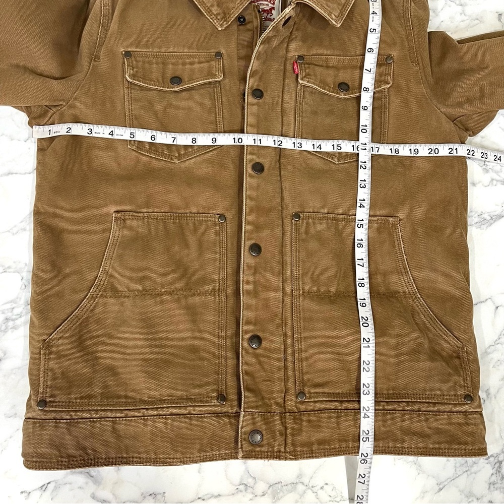 Levi’s Men’s Sherpa Lined Midweight Hooded Work Jacket Chore Coat Barn Field S - Picture 6 of 10